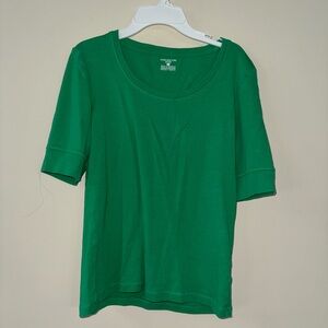 Jones New York Vibrant Green Short Sleeve Tee